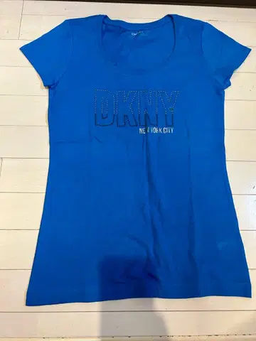 DKNY 로고 T셔츠 XS 파랑
