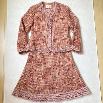 핑크하우스 믹스 트위드 셋업 수트 투피스