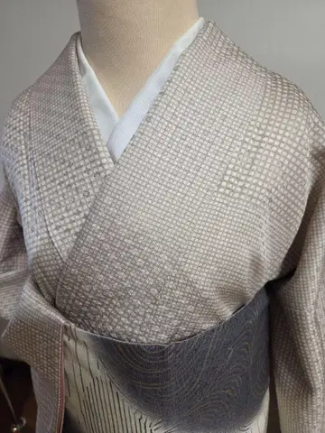 에도 코몬 격자 무늬 기장 160cm 7508