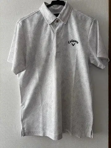 새상품급 캘러웨이 반팔 피케 셔츠 리프 무늬 올 패턴 M