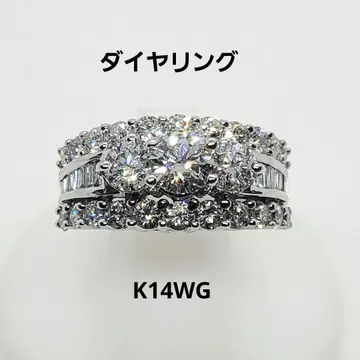 K14WG 다이아 반지