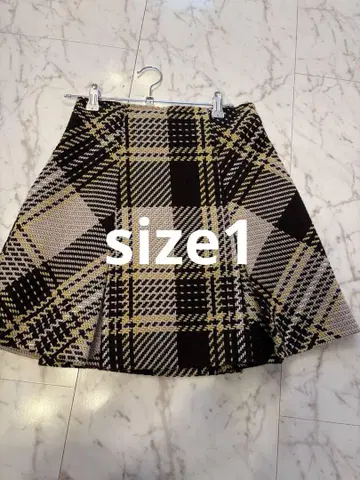 SNIDEL 로빙 체크 미니 스커트 1