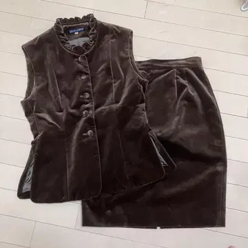 셋업 벨벳 타이트 스커트 베스트