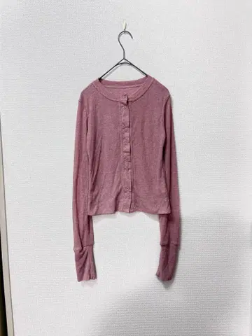 HANNE 리브 가디건 핑크 프리 사이즈