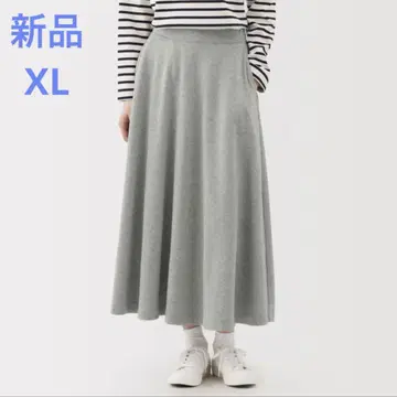 MUJI 라이트 맨투맨 스커트 여성 XL 그레이