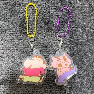 짱구는 못말려(크레용 신짱) 페어 아크릴 키링 신짱&부리부리몬