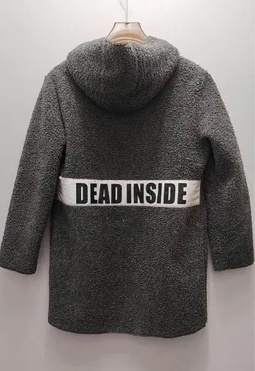 후드 부착 보아 코트 그레이 DEAD INSIDE