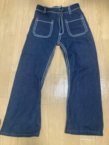 다크 블루 플레어 데님