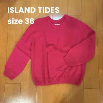 ISLAND TIDES 아일랜드 타이 니트 모헤어 혼방 스웨터 핑크
