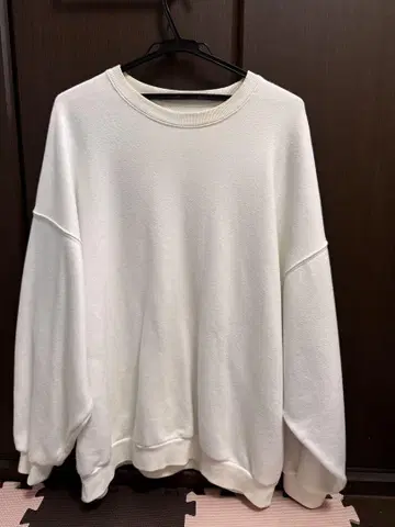 NAUTICA 오버 사이즈 화이트 맨투맨
