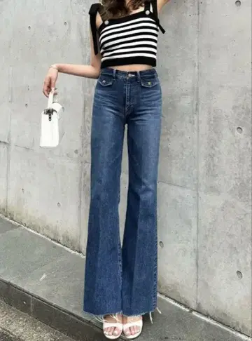 sheller 셰리에 OKAYAMA flap pocket 플레어 데님