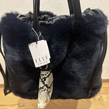 ELLE 2웨이 퍼 백 미사용 새상품