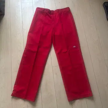 Dickies 레드 워크 팬츠 loose fit 더블니
