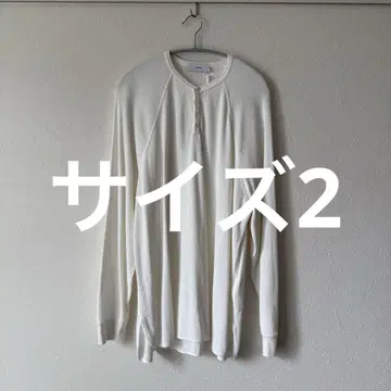 Graphpaper Waffle L/S Henley Neck Tee