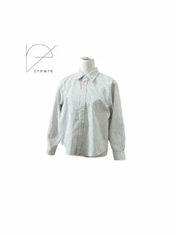 crewre 크루레 백 스티치 레귤러 스트라이프 긴팔 셔츠