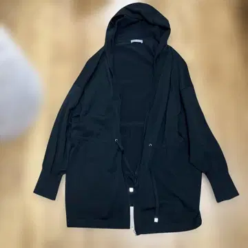 theory luxe 블랙 후드 부착 자켓