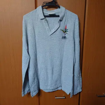 LACOSTE 긴팔 피케 셔츠 그레이 사이즈 5