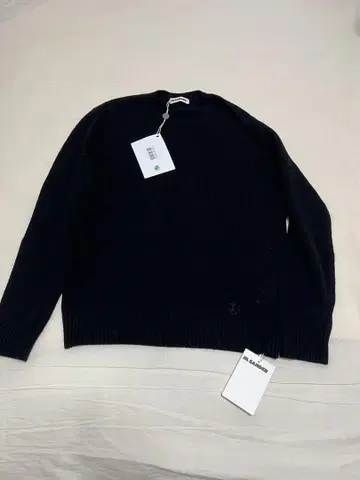 새상품 질 샌더 JIL SANDER+ 블랙 크루넥 스웨터 50
