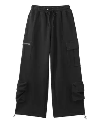 FACE LABEL MULTI POCKET SWEAT PANTS