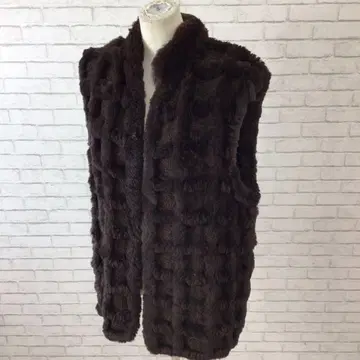 10.20 h421 퍼 베스트 L 빈티지 토끼