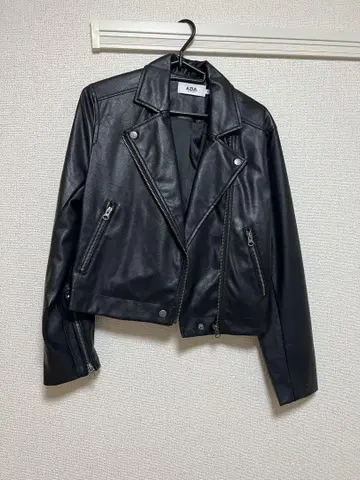 AZUL by MOUSSY 블랙 라이더 자켓 S