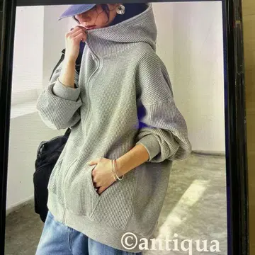 antiqua 그레이 와플 원단 집업 후드티 시착만 한 상품
