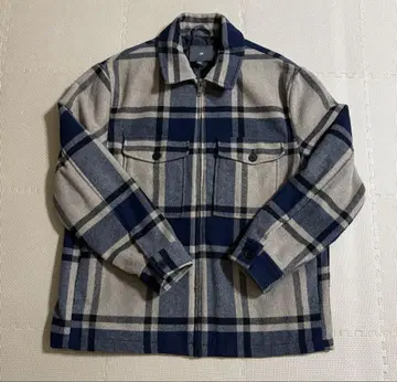 H&M 남성용 체크 무늬 코트