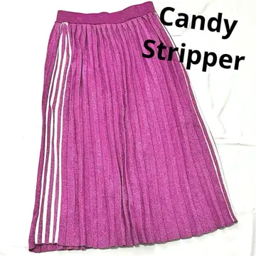 Candy Stripper LAME PLEATS 니트 스커트