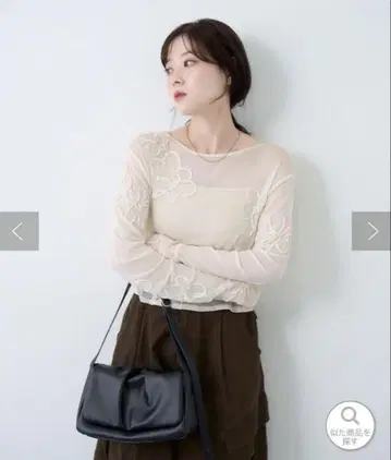 kastane 플라워 코드 자수 시어 TOPS