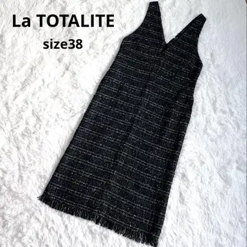 [일본제] La TOTALITE 라메 트위드 살로펫 원피스 블랙