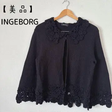 [ 새상품급 ] INGEBORG 니트 가디건 크로 셰 뜨개질