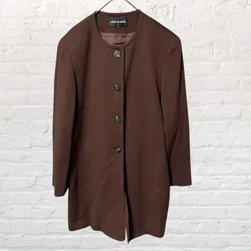 11545 라핀 블랑슈 노카라 자켓 긴 길이 브라운 11호