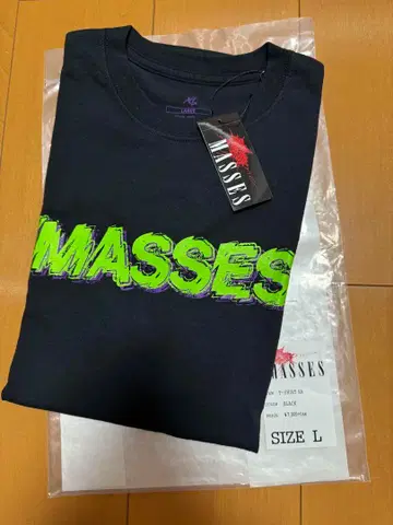 MASSES 블랙 T셔츠 L사이즈