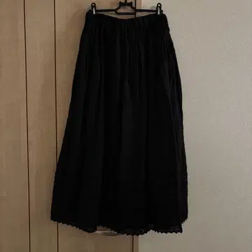 새상품급 kazumi 콜라보 린넨 밑단 레이스 스커트