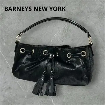 BARNEYS NEW YORK 원 숄더 송치 블랙 태슬