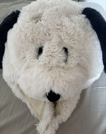 스누피 플리스 모자