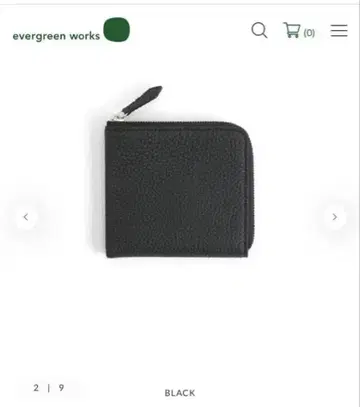 STANDARD SUPPLY GRACE L ZIP WALLET BLACK
