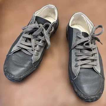 y's 스핑글무브 그레이 가죽 로우컷 스니커즈