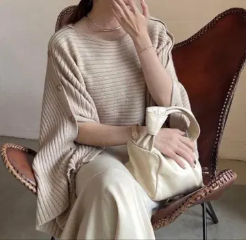 eaphi side button knit pullover