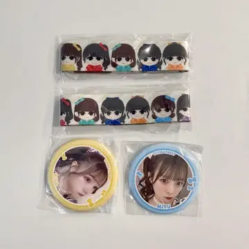 아이돌 캔뱃지와 리본 세트