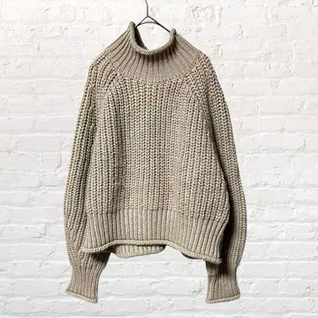 11546 H&M 에이치앤엠 볼륨 니트 스웨터 베이지 XL