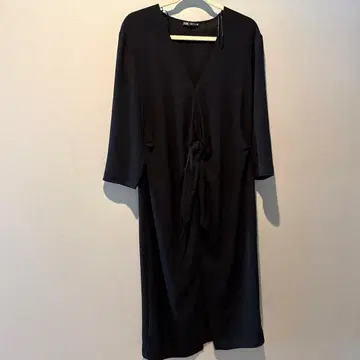 [ ZARA ] 롱 원피스 MEX30 7부 소매 블랙