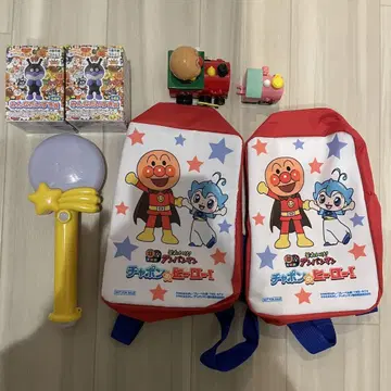호빵맨 백팩과 기차 완구 세트