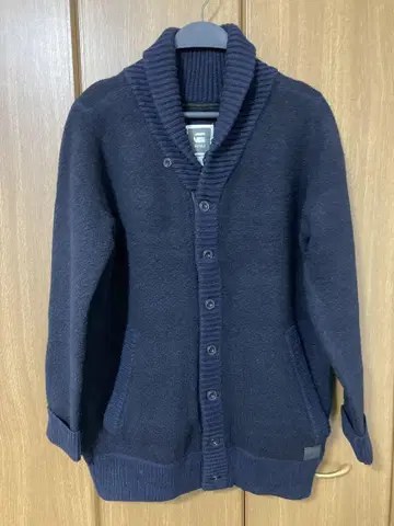 G-STAR RAW 네이비 버튼 가디건