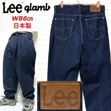 Lee x glamb 초와이드 턱입은 와이드 데님 팬츠 배기진