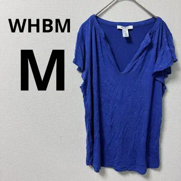 새상품급 WHBM 파랑 V넥 반팔 튜닉 [ M ] 여성용