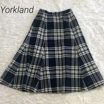 Yorkland 타탄 체크 롱 스커트 9 M 체크