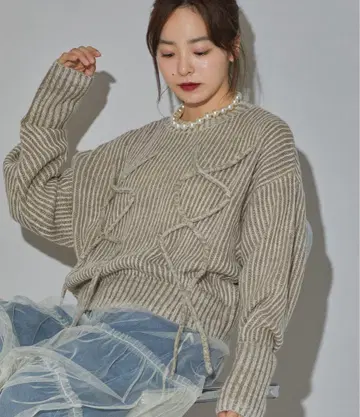 PUBLUX/ 레이스업 플레이팅 니트 한정판 전개