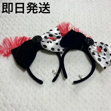 레어 D할로 머리띠 헤어핀 디즈니 빌런즈 크루엘라 세트