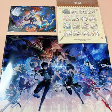 명조 아키하바라 클리어 파일 엽서 갈브레나 스티커 세트